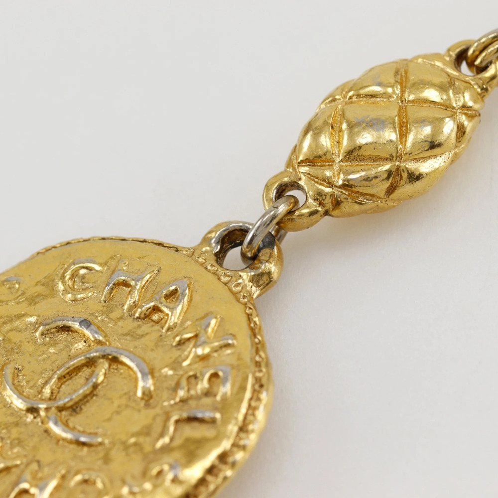 CHANEL Vintage Gold Logo Necklace - Picture 7 of 7